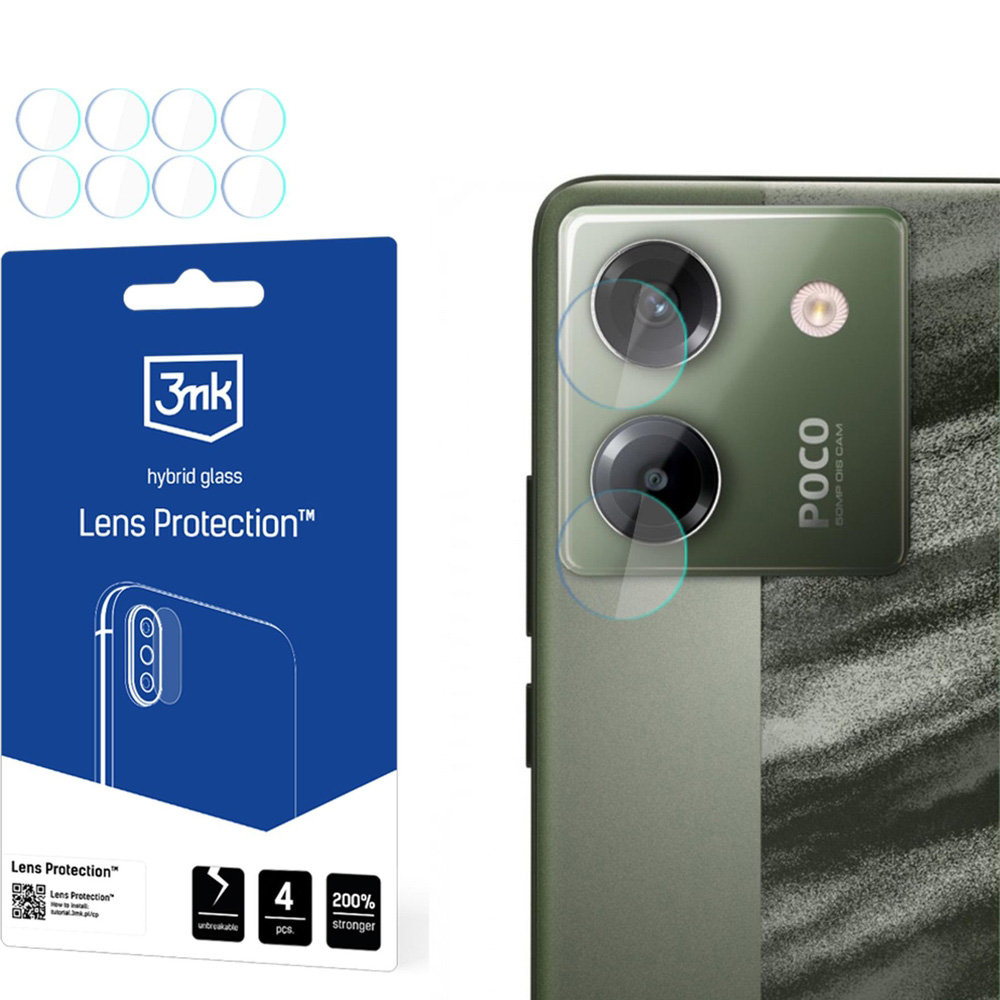 Osłona na aparat 3mk Lens Protection do Xiaomi POCO M7 Pro 5G, 4 zestawy