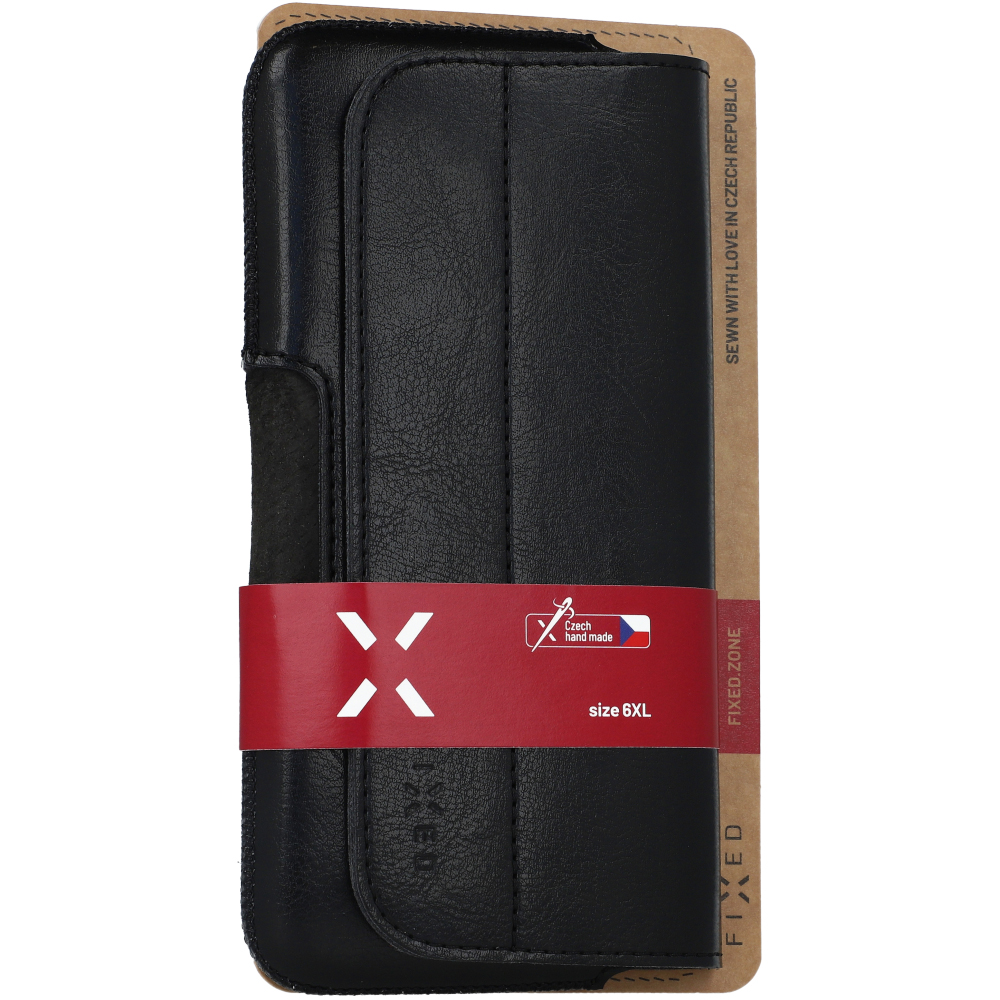 Wsuwka ze skóry ekologicznej Fixed Sarif Horizontal 6XL w kolorze czarnym