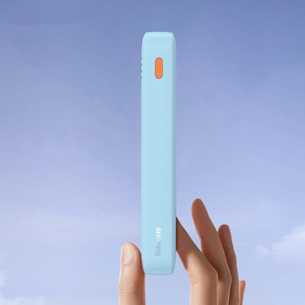 Powerbank Baseus Airpow 20000 mAh PD 20W do USB-C, Micro-USB, USB-A , jasnoniebieski