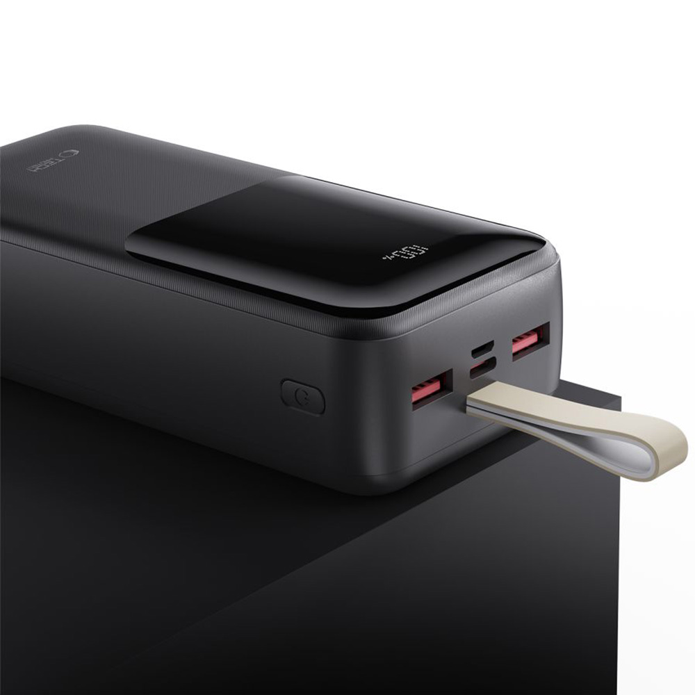 Powerbank Tech-Protect PB03 30000mAh, 2x USB-A, 1x USB-C, 1x Micro USB, 22.5W + kabel USB-C, czarny