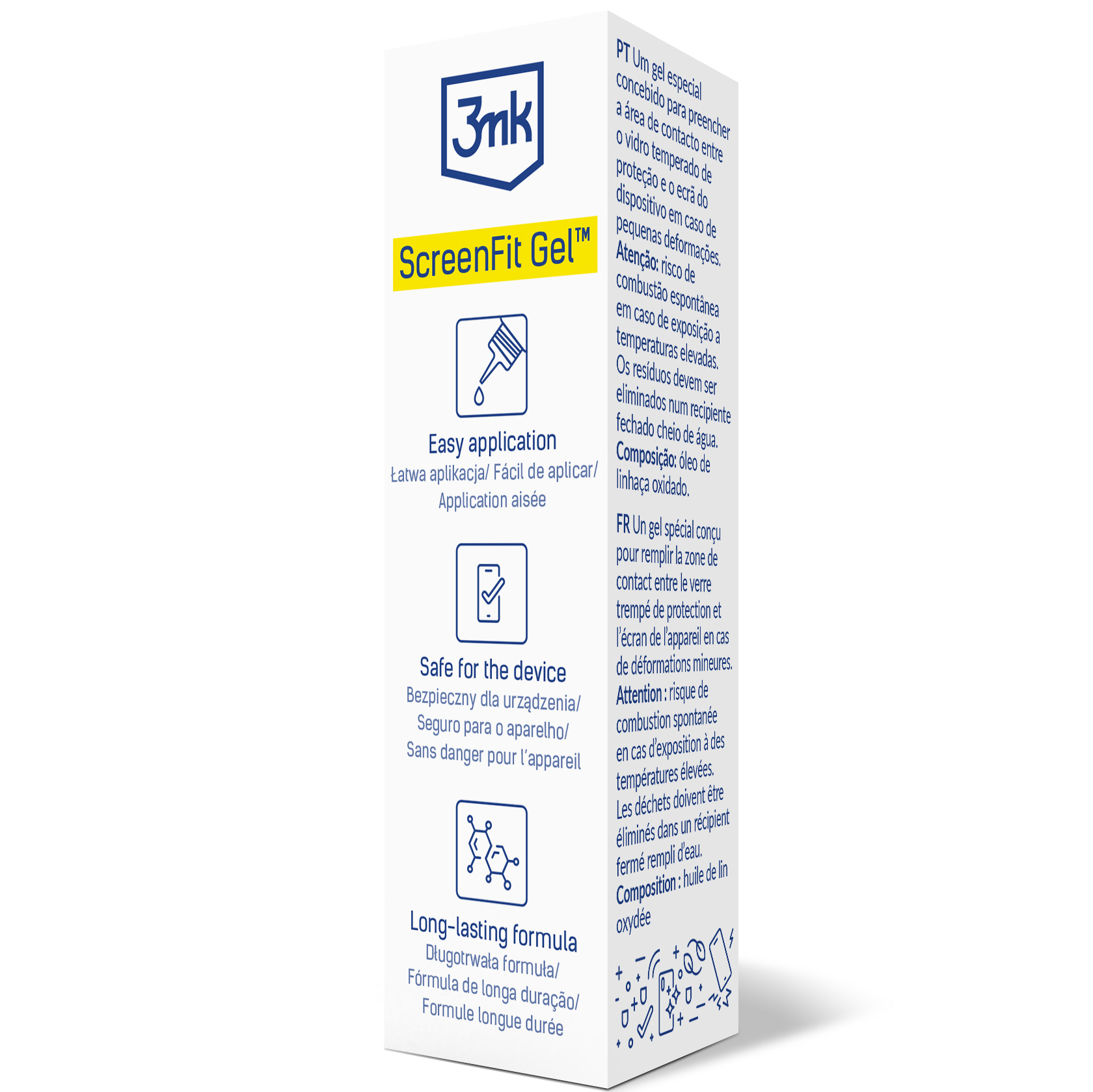 3mk ScreenFit Gel™ – żel do montażu szkła, ułatwia aplikację, pipeta dozująca, bez smug i zabrudzeń