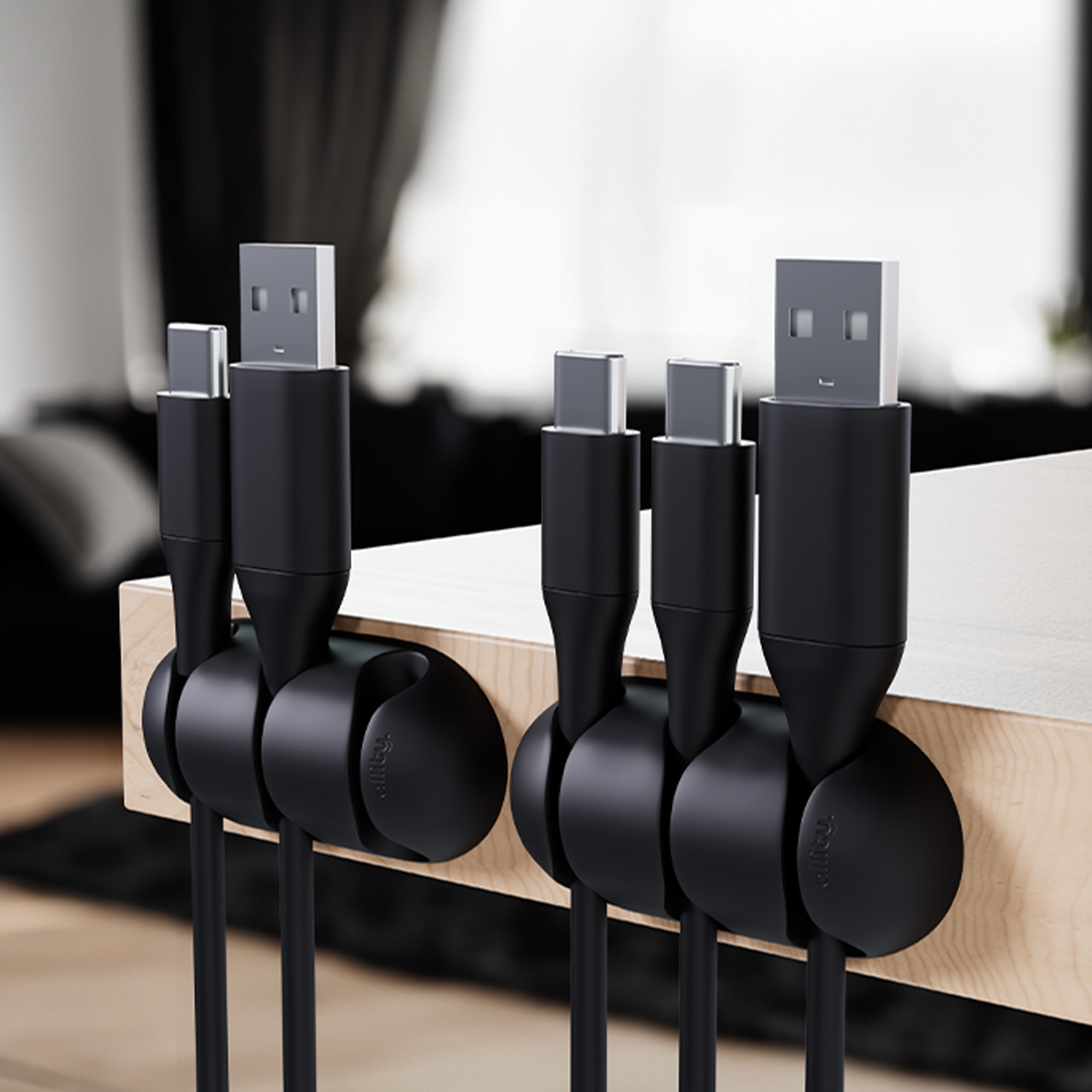 Allity organizer na kable - zestaw 3 sztuk ASA-400