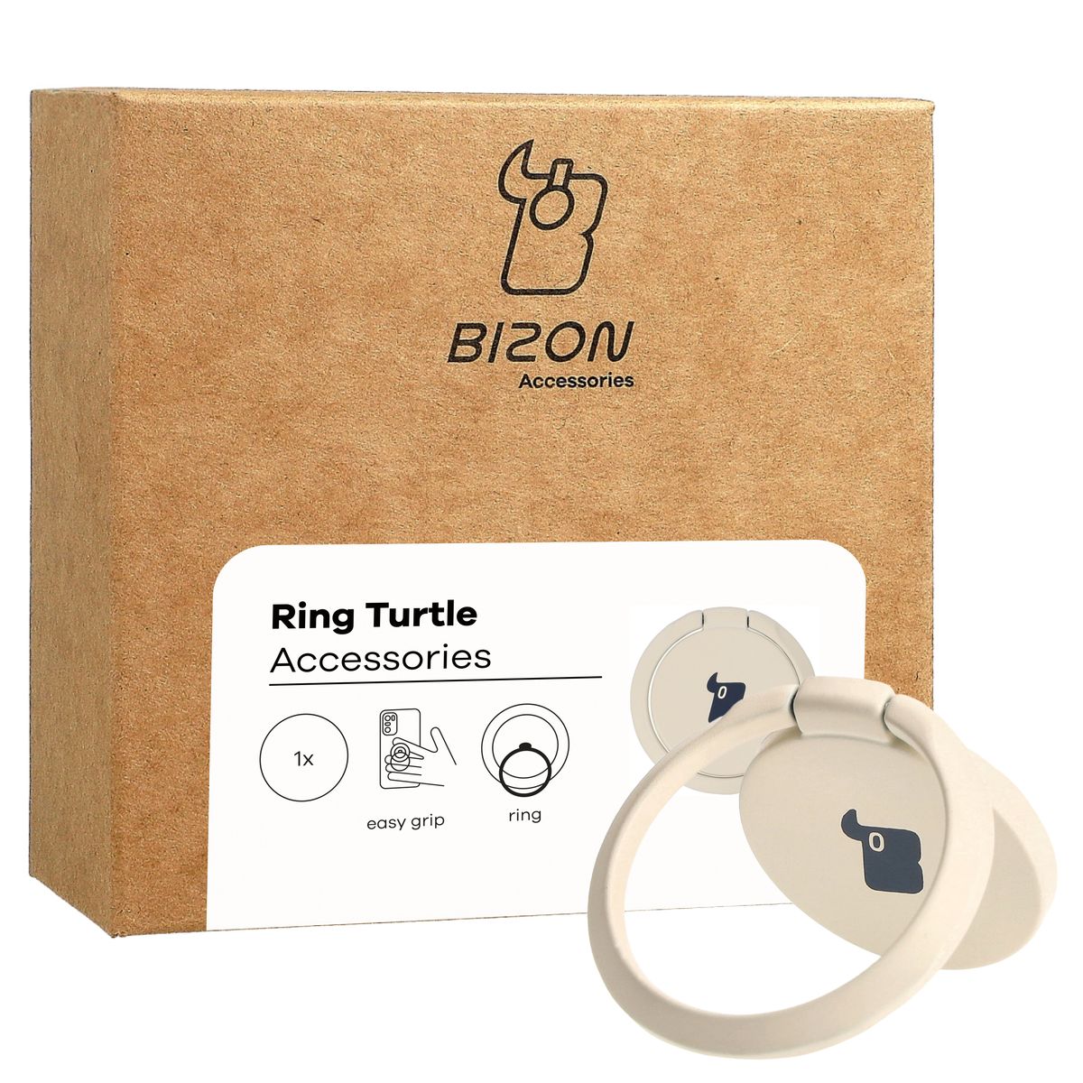 Fingergriff für Telefon Bizon Accessories Ring Turtle