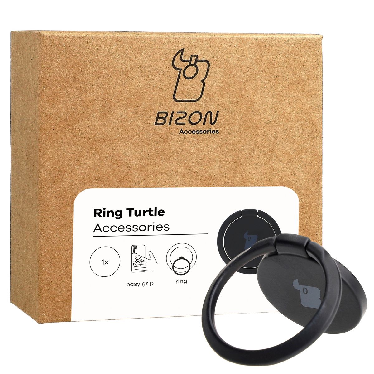 Fingergriff für Telefon Bizon Accessories Ring Turtle