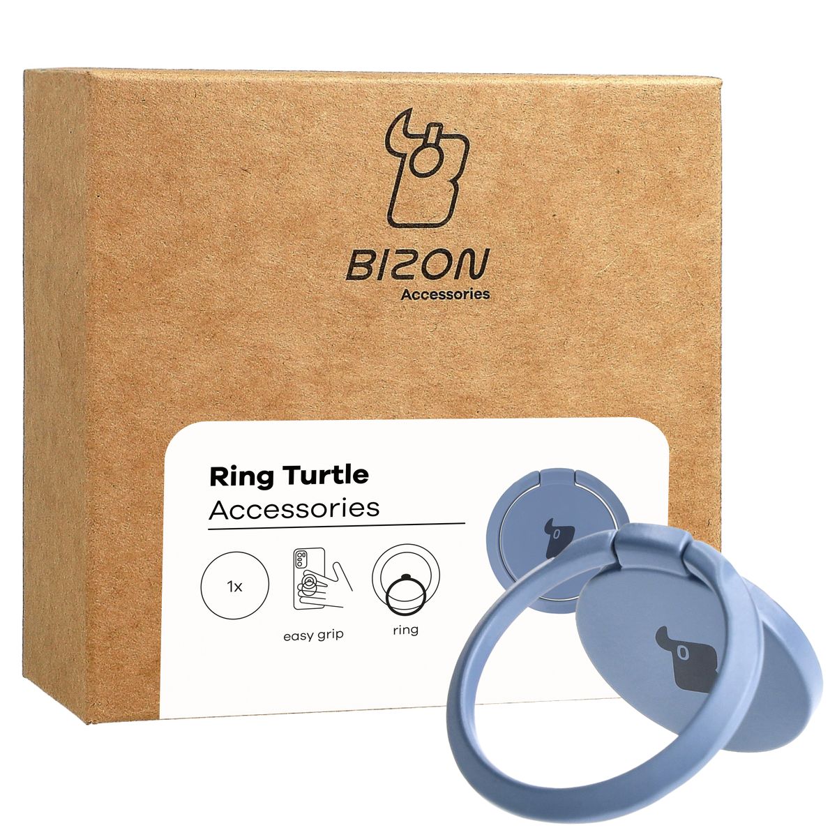 Fingergriff für Telefon Bizon Accessories Ring Turtle