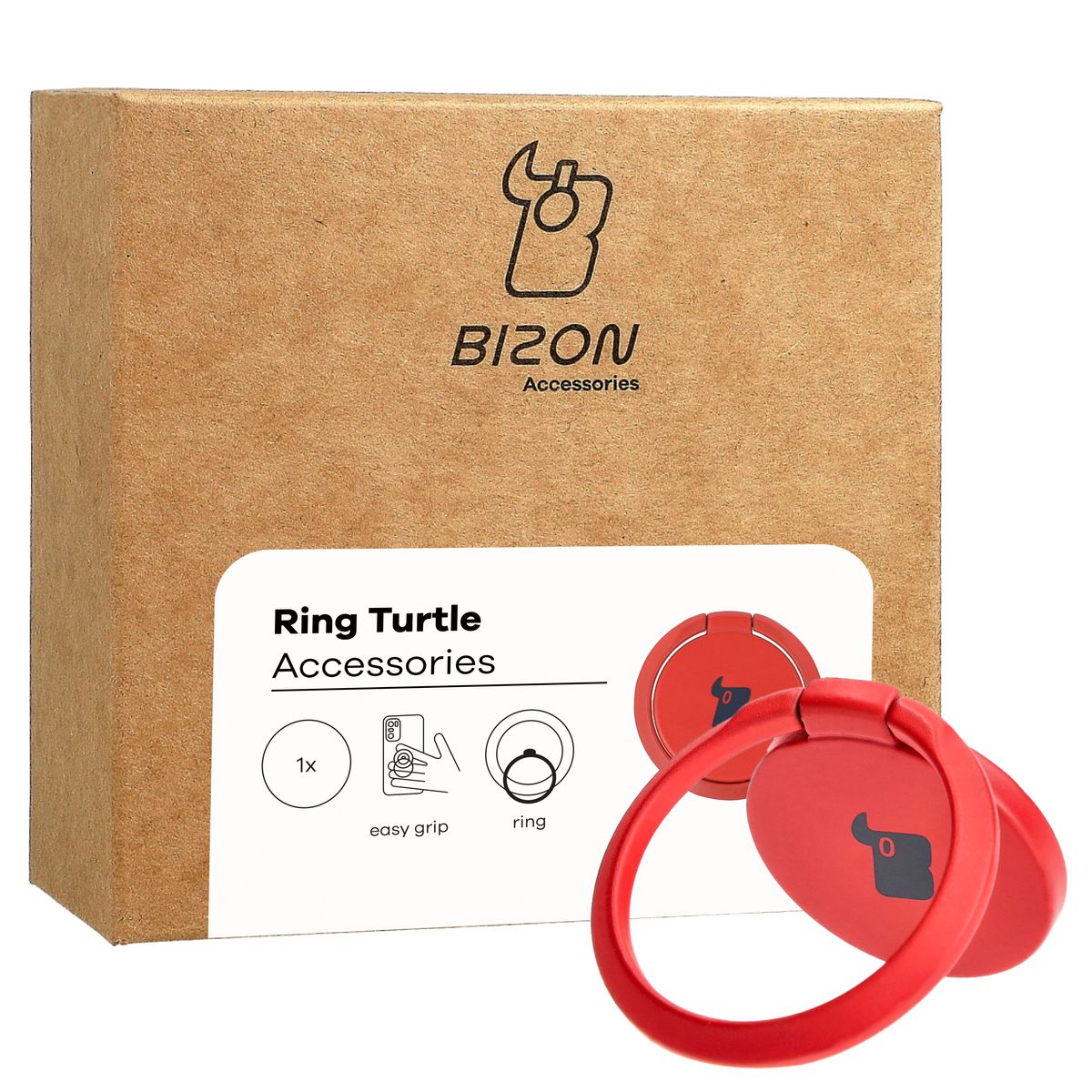 Fingergriff für Telefon Bizon Accessories Ring Turtle