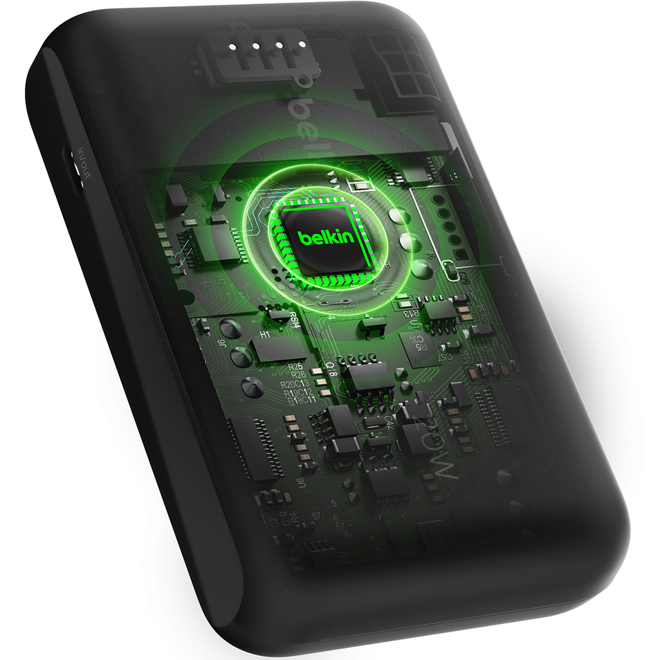 Oryginalna bateria Belkin Boost Charge Power Bank + Integrated Cable USB-C PD 10K 10000mAh 20W, czarna