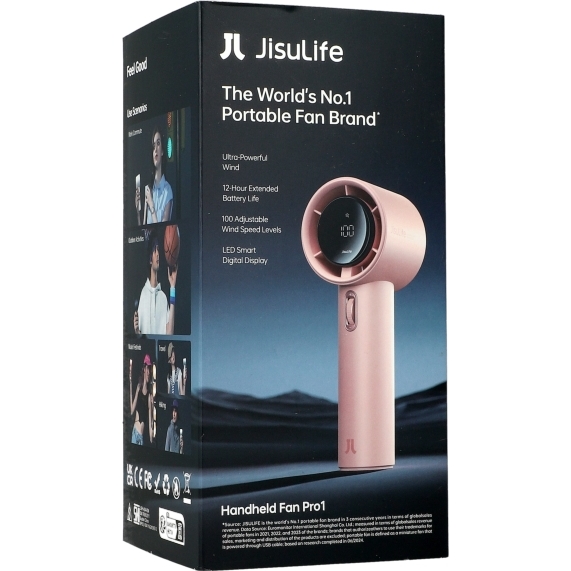 Wiatrak JisuLife Handheld Fan Pro1 FA53 3600 mAh, różowe.
