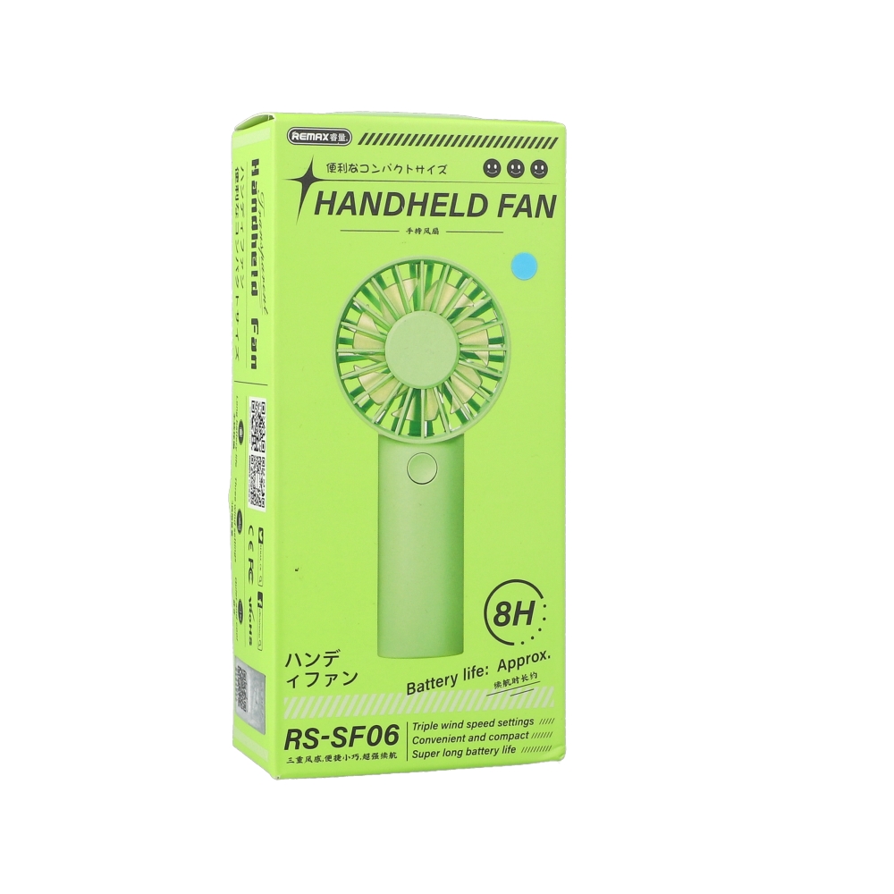 Wiatrak Remax Handheld Fan, 1200mAh, niebieski