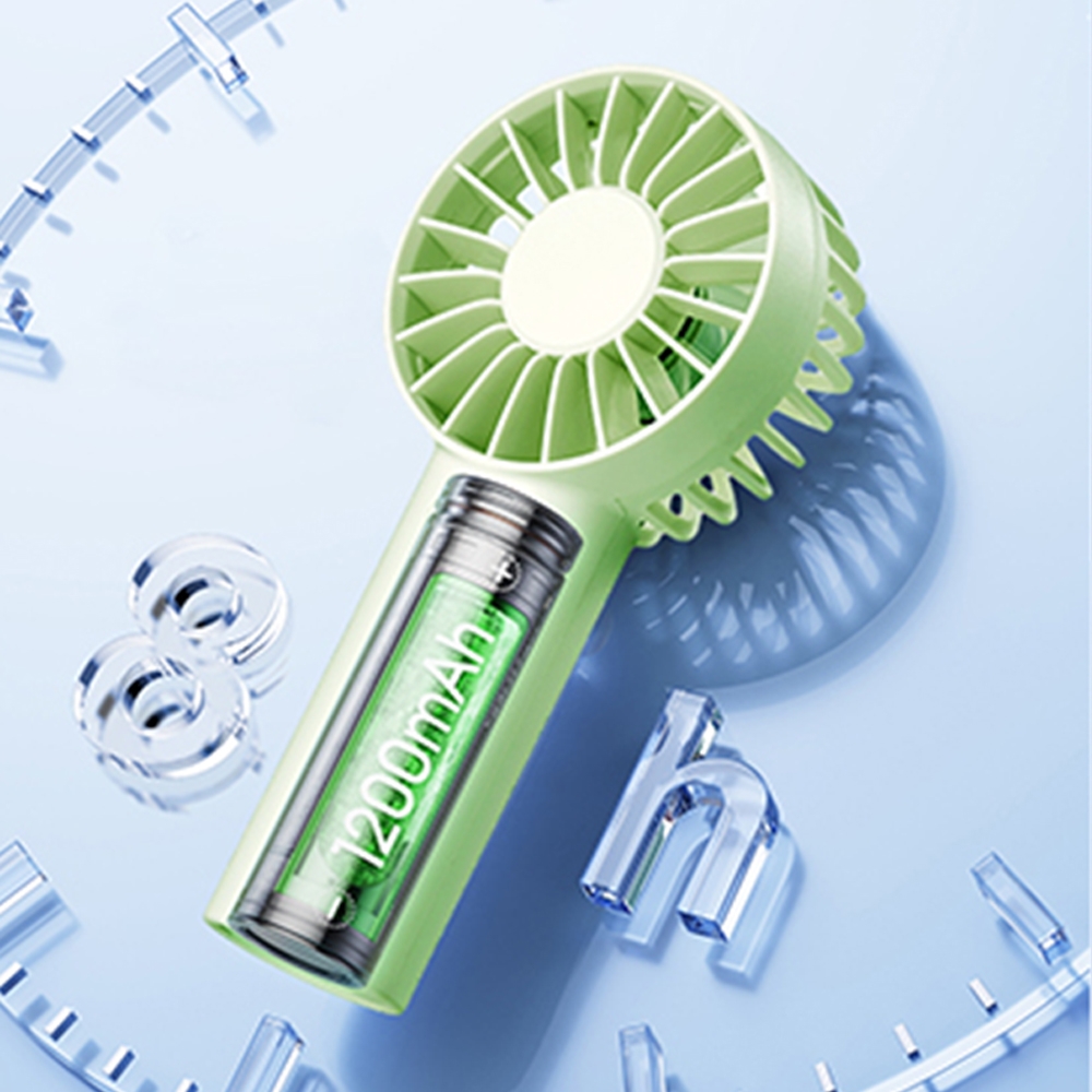 Wiatrak Remax Handheld Fan, 1200mAh, zielony