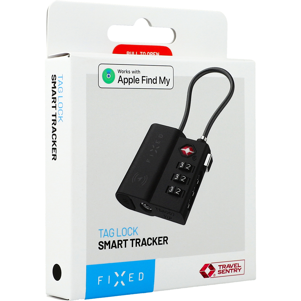 Tag Lock Fixed – kłódka na kod z lokalizatorem, obsługa Apple Find My, stalowy kabel, funkcja dźwiękowego lokalizowania, wygląd klasycznej kłódki