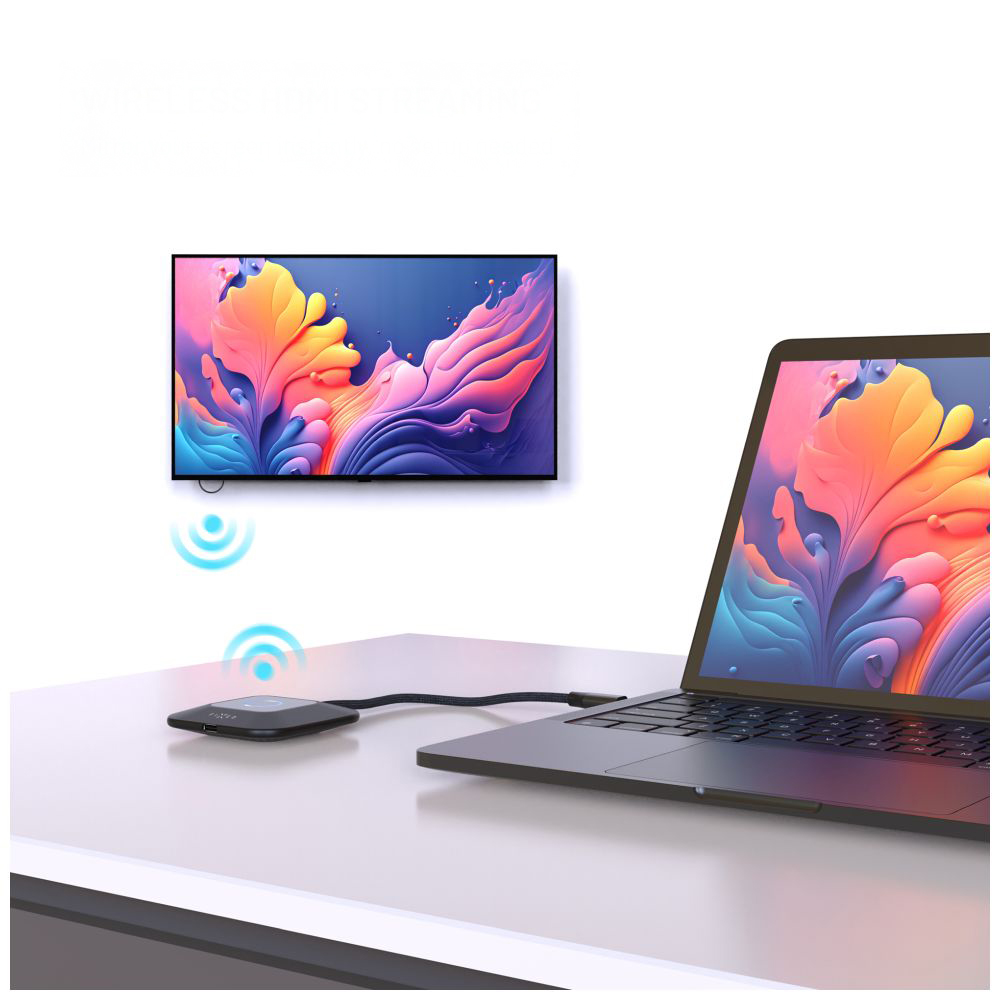 Fixed AirLink, równoczesna transmisja obrazu i ładowanie, mocny port USB-C, czarny