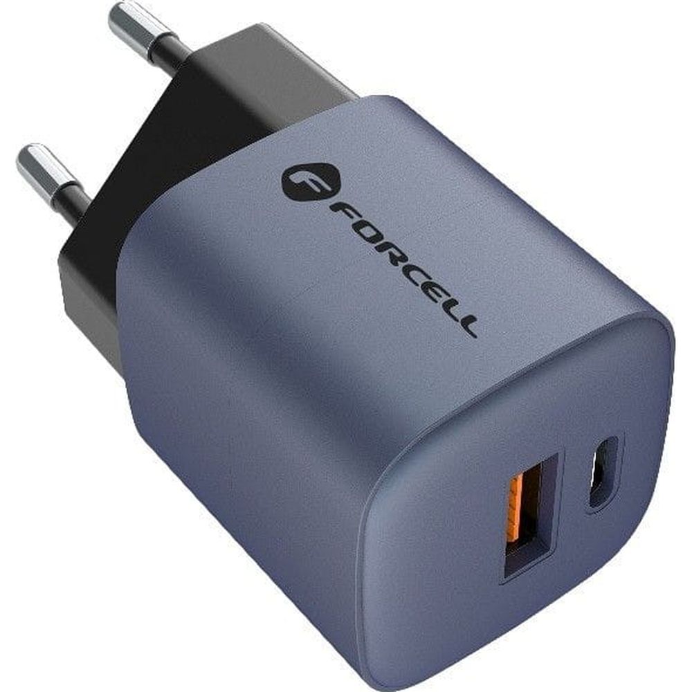 Ładowarka sieciowa Forcell F-Energy GaN Charger 45W, USB-A, USB-C, QC, PD, grafitowa
