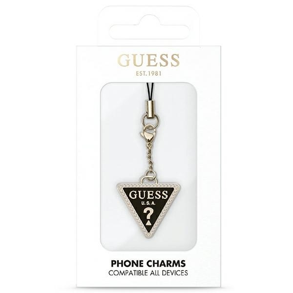 Zawieszka Guess GUCPM4DRD Phone Strap 4G, złota. Elegancki dodatek z Kamieniami Rhinestone.
