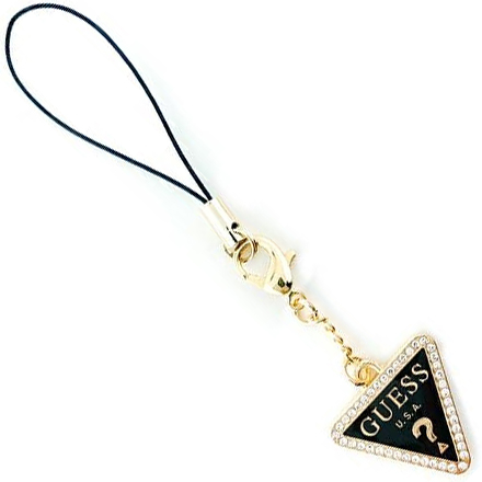 Zawieszka Guess GUCPM4DRD Phone Strap 4G, złota. Elegancki dodatek z Kamieniami Rhinestone.