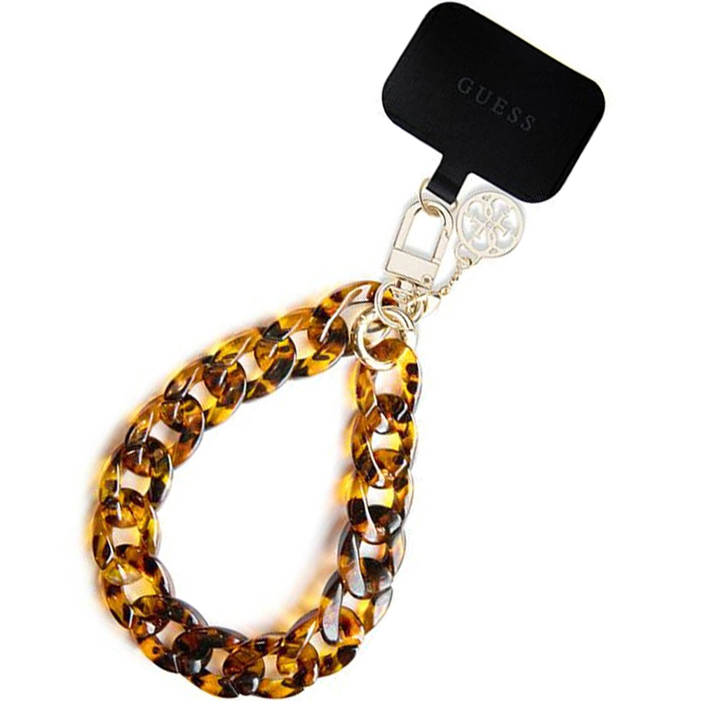 Smycz do telefonu Guess Universal Wirst Chain / pasek, brązowo-złota
