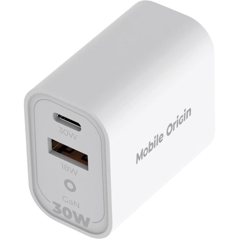 Mobile Origin Travel Charger MO14, ergonomiczna konstrukcja, proste użytkowanie, trwałość, stabilność, białe