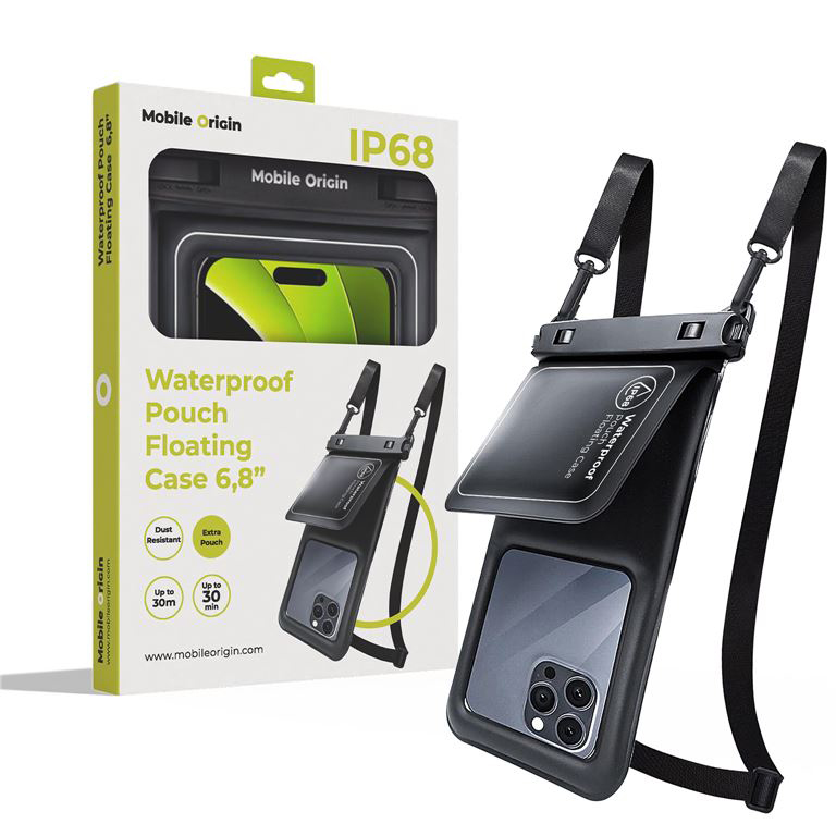 Mobile Origin Waterproof Floating Case with Small Pouch, wodoodporne etui, ochrona urządzenia, tafla wody, szczelność, mobilność, czarny