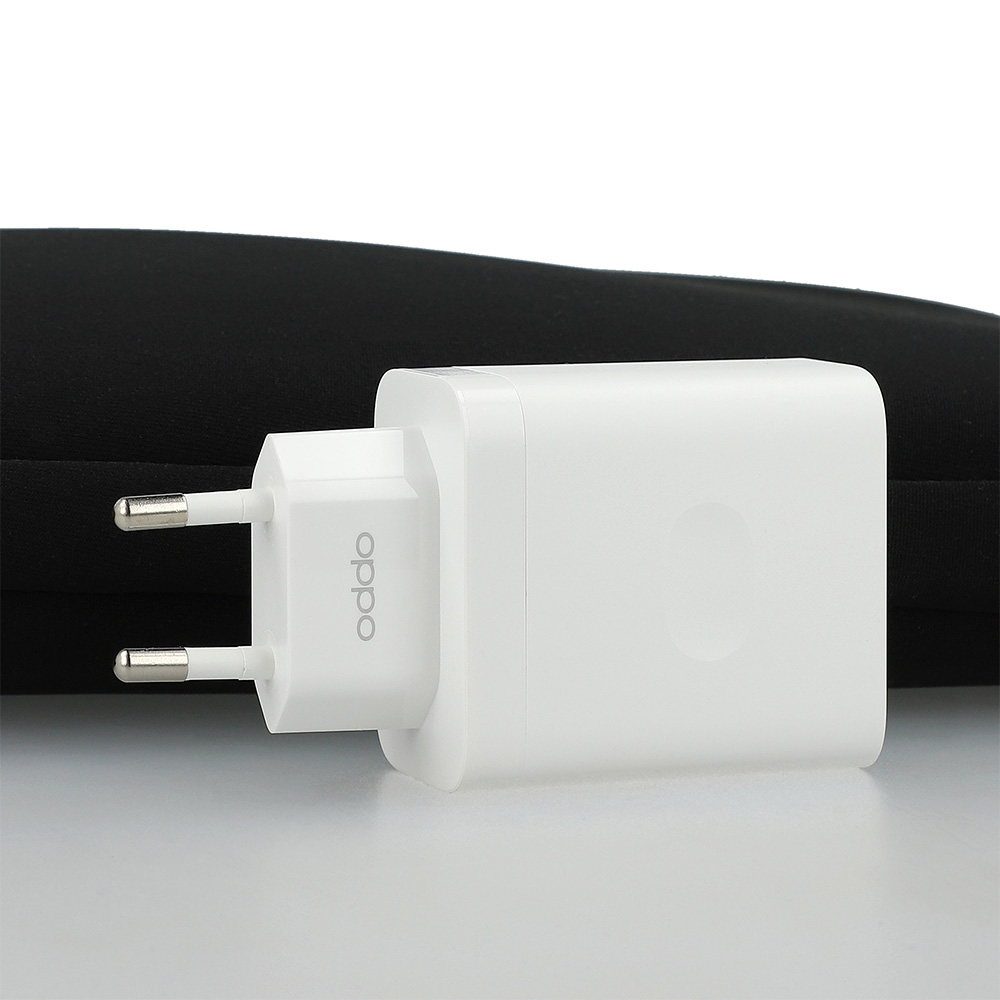 Ładowarka sieciowa do telefonów, tabletów, słuchawek Oppo 33W, VOOC i SuperVOOC, biała