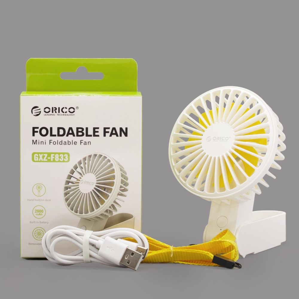 Wiatrak Orico Foldable Fan, 2000mAh, biały