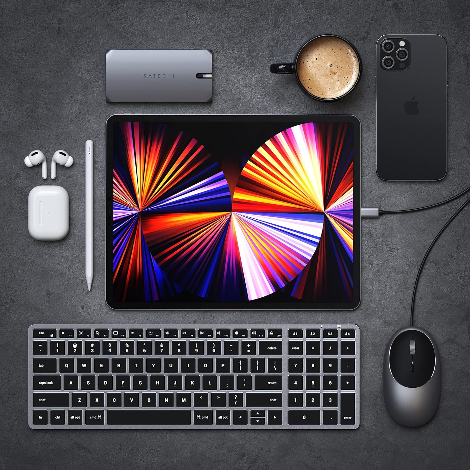Satechi Slim X2 Bluetooth Backlit Keyboard, czarna