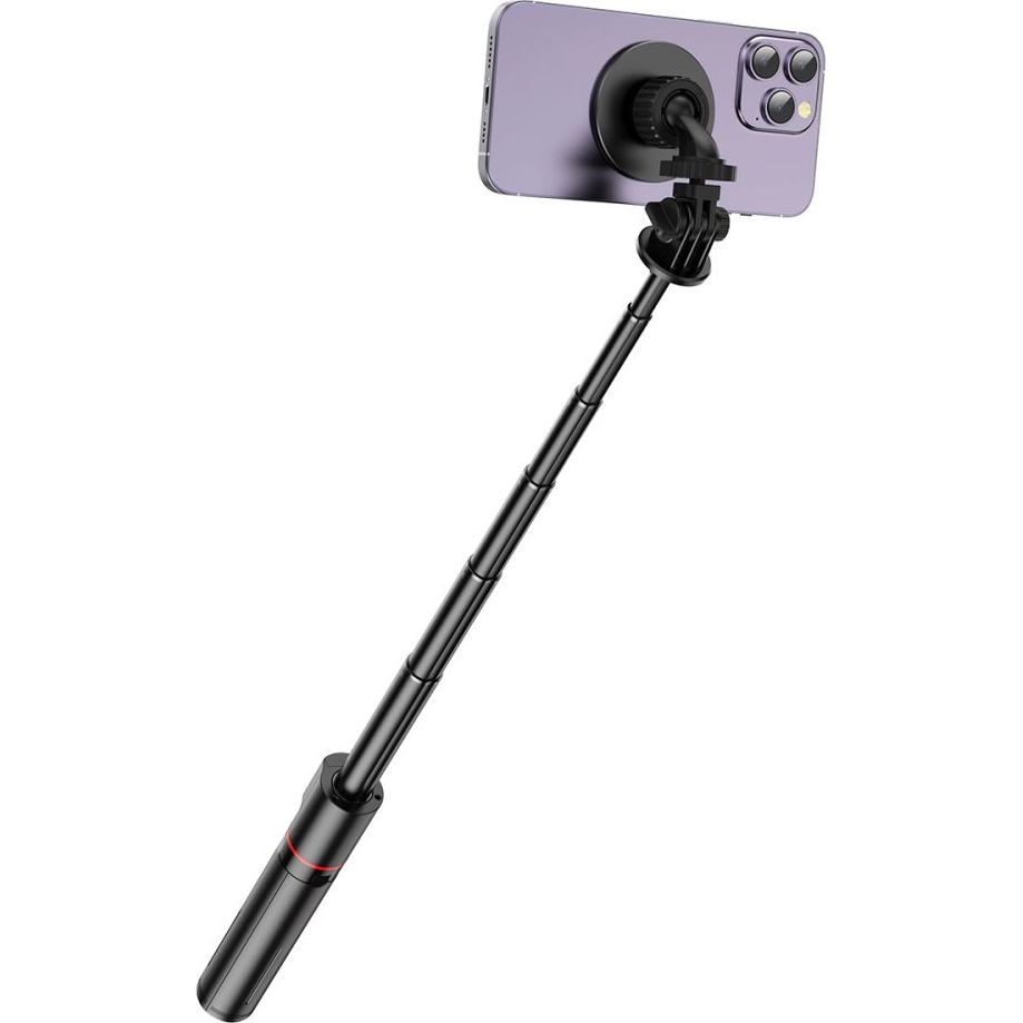 Uchwyt, kijek, statyw Tech-Protect L06S MagSafe Wireless Selfie Stick Tripod Bluetooth, czarny
