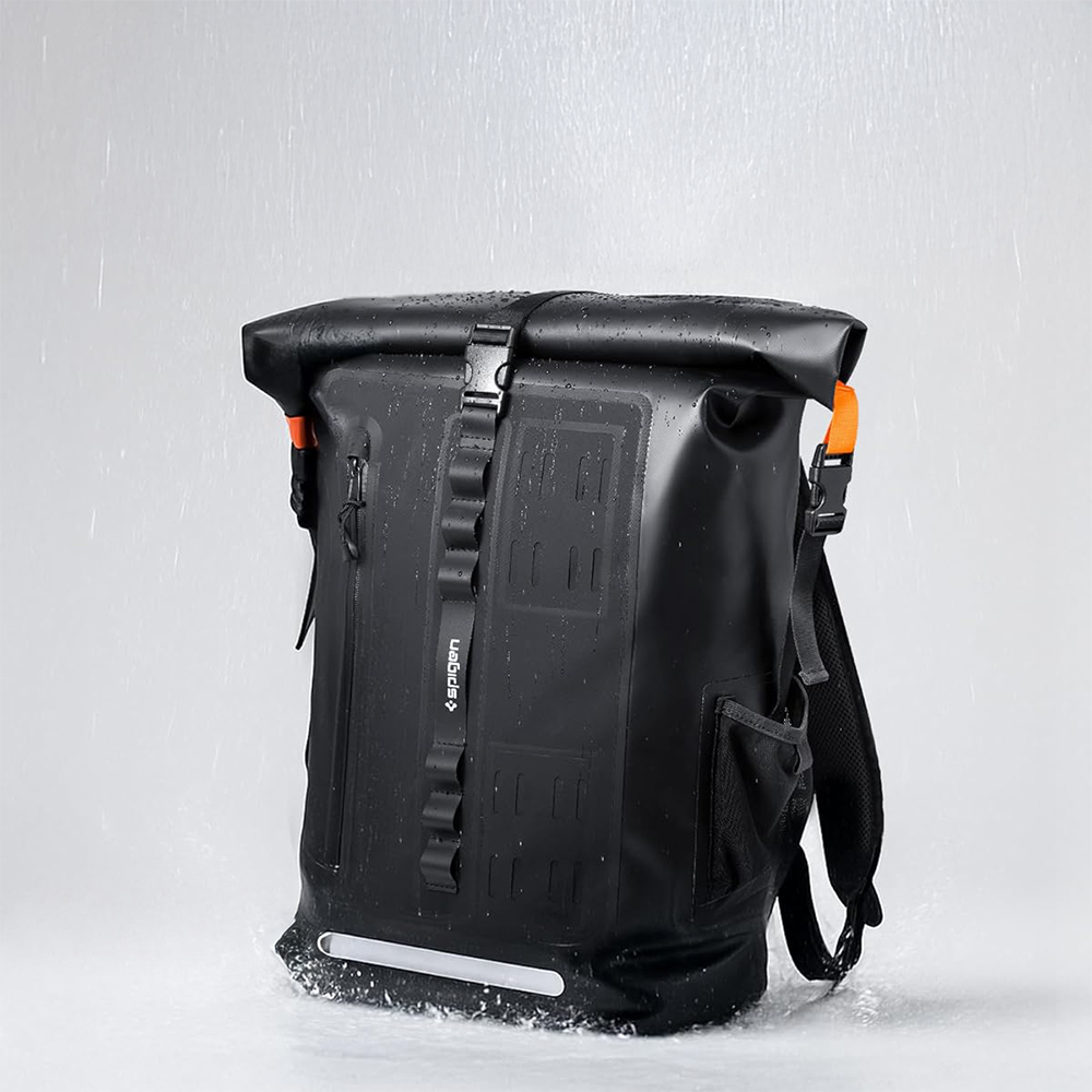 Spigen Aqua Shield WaterProof Backpack, pełna ochrona przed wodą, komfort podróży, niezawodny fracht, czarny