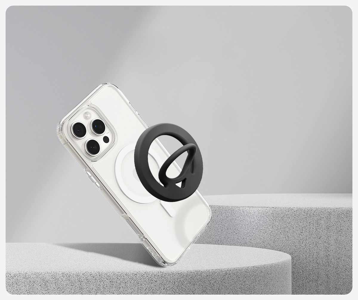 Uchwyt na palec Spigen Dual Pop MagFit Phone Holder do MagSafe, czarny