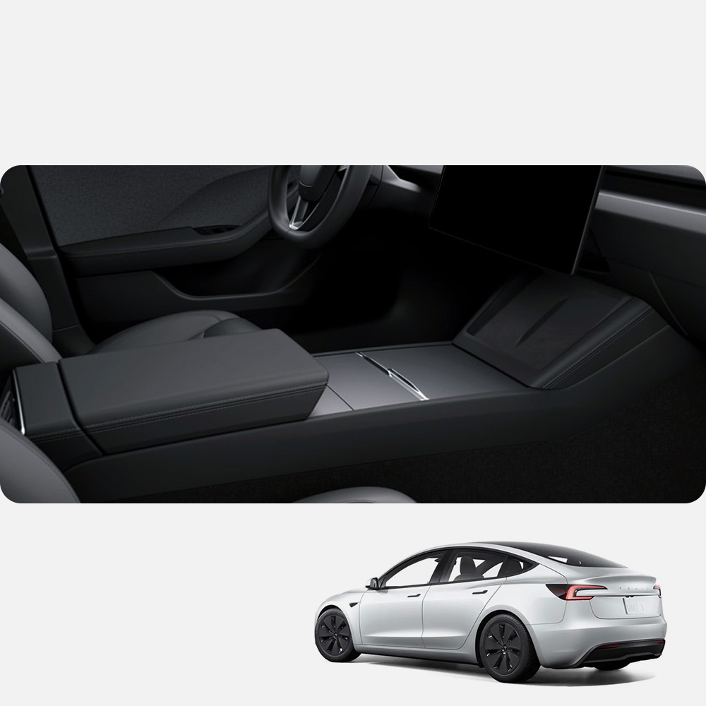 Organizer samochodowy Spigen Center Console Organizer Tray do Tesla Model 3 Highland 2024, czarny