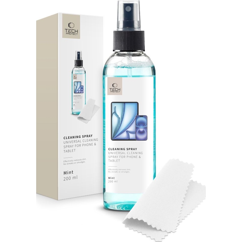Płyn, spray do czyszczenia ekranów, monitorów Tech-Protect Cleaning Spray 200ml
