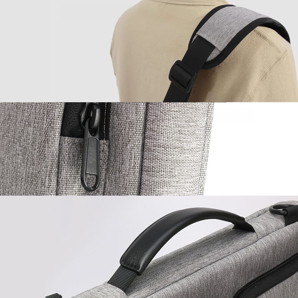 Torba na laptopa 13-14" na ramię, Tech-Protect Defender Bag, szara