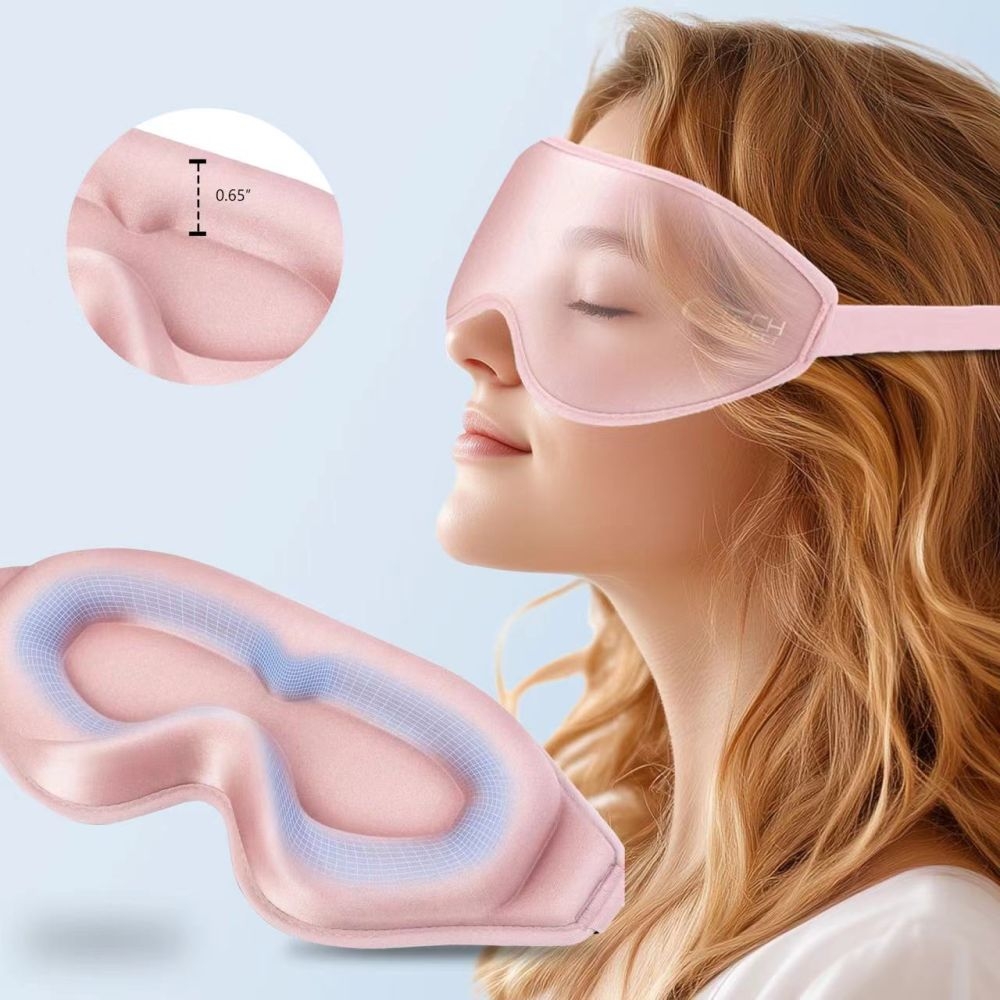 Maska na oczy bezuciskowa Tech-Protect Eyeshade Sleep, różowa