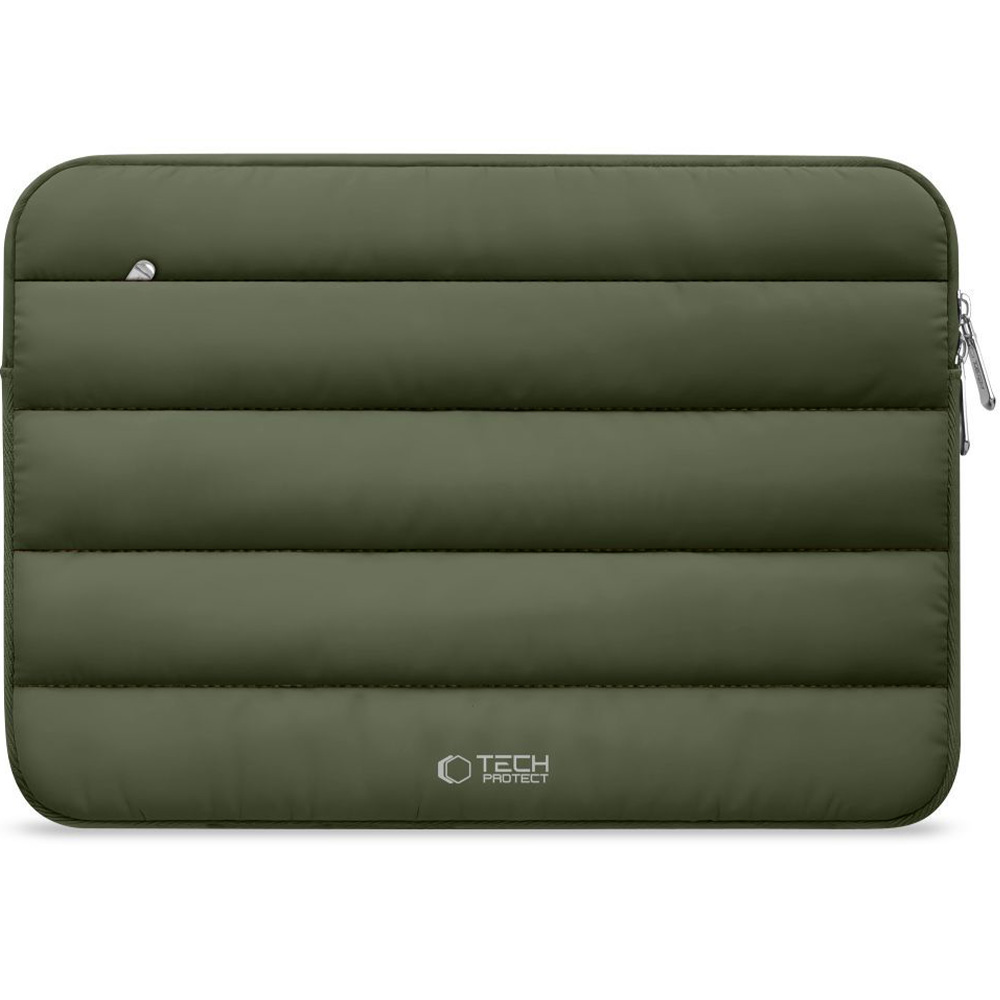 Uniwersalne etui na laptopa 13"-14", Tech-Protect Fluffy, ciemnozielone