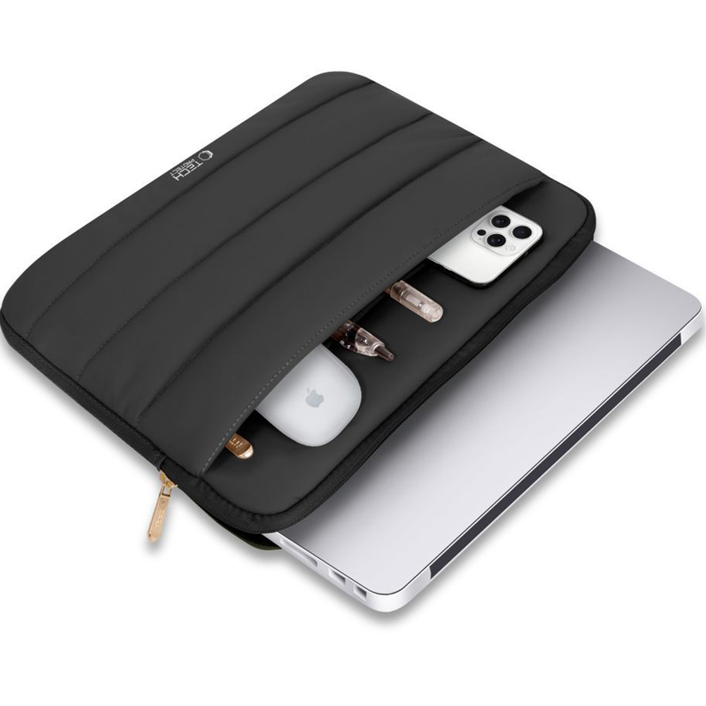 Uniwersalne etui na laptopa 15"-16", Tech-Protect Fluffy, czarne