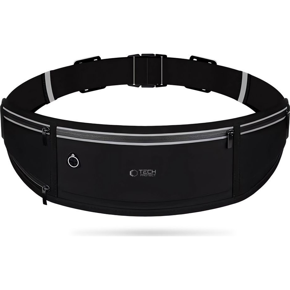 Nerka, saszetka na biodro - na telefon, portfel, słuchawki, klucze - Tech-Protect M3 Universal Sport Waist Bag, kolor czarna
