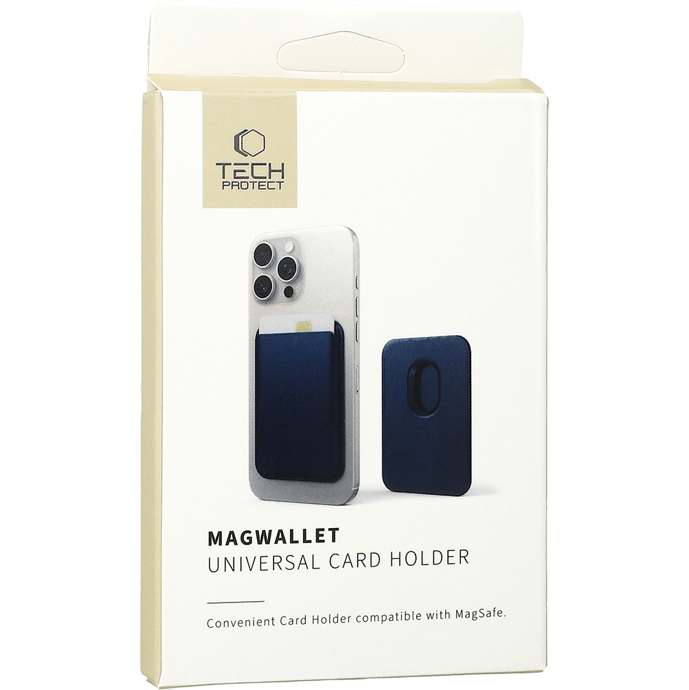 Portfel na karty Tech-Protect MagWallet do iPhone 16/15/14/13/12, granatowy