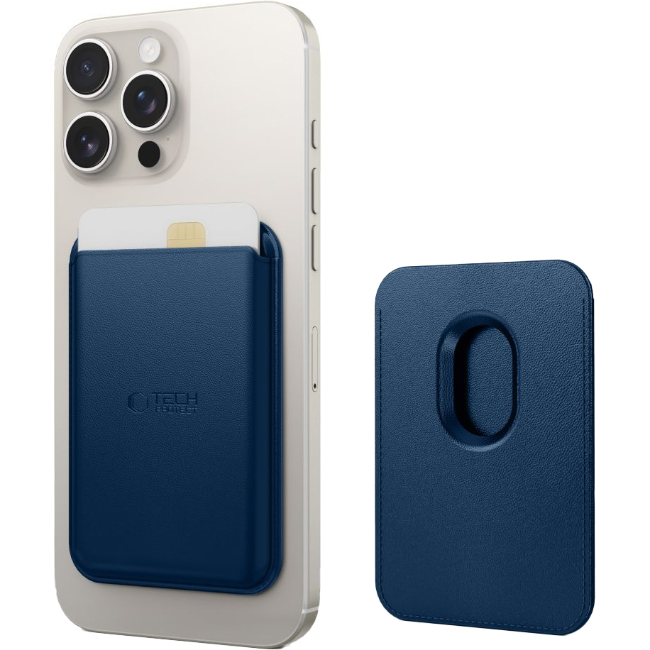 Portfel na karty Tech-Protect MagWallet do iPhone 16/15/14/13/12, granatowy