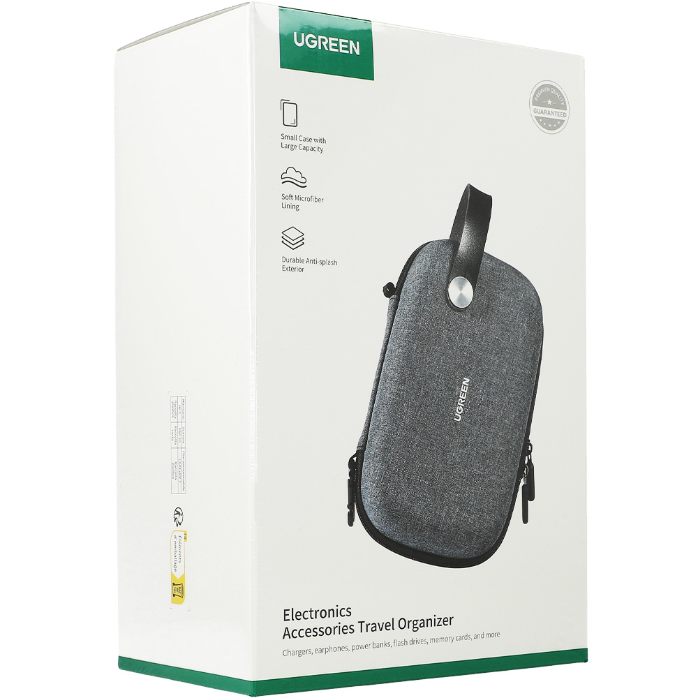  Etui / pudełko na dysk HDD i akcesoria Ugreen 18 x 9,5 x 5,5 cm, czarne