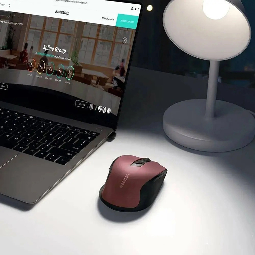 Ugreen Ergonomic Wireless Mouse dla MU006 energooszczędność i nowoczesność