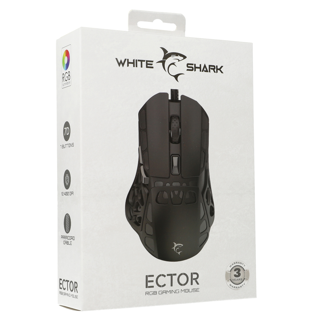 Przewodowa myszka gamingowa White Shark ECTOR 