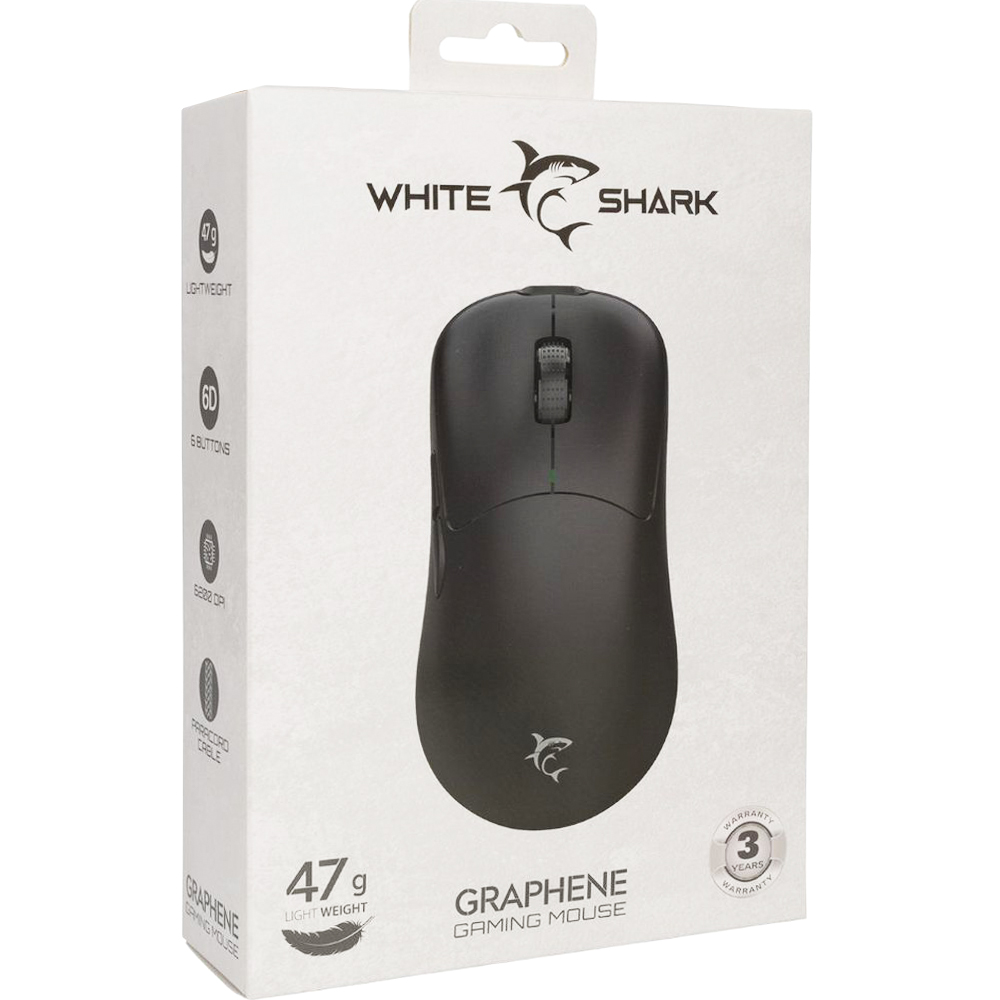 Przewodowa myszka gamingowa White Shark GRAPHENE