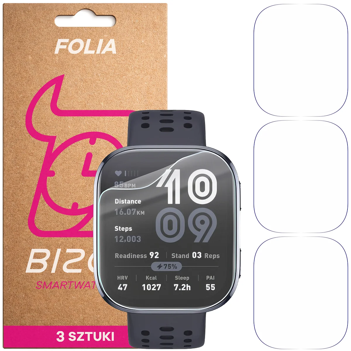 Folia hydrożelowa Bizon Watch Film HydroFlex dla Amazfit Bip 6