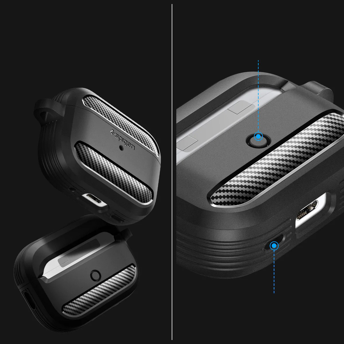 Schutzhülle Spigen Rugged Armor für AirPods Pro 2