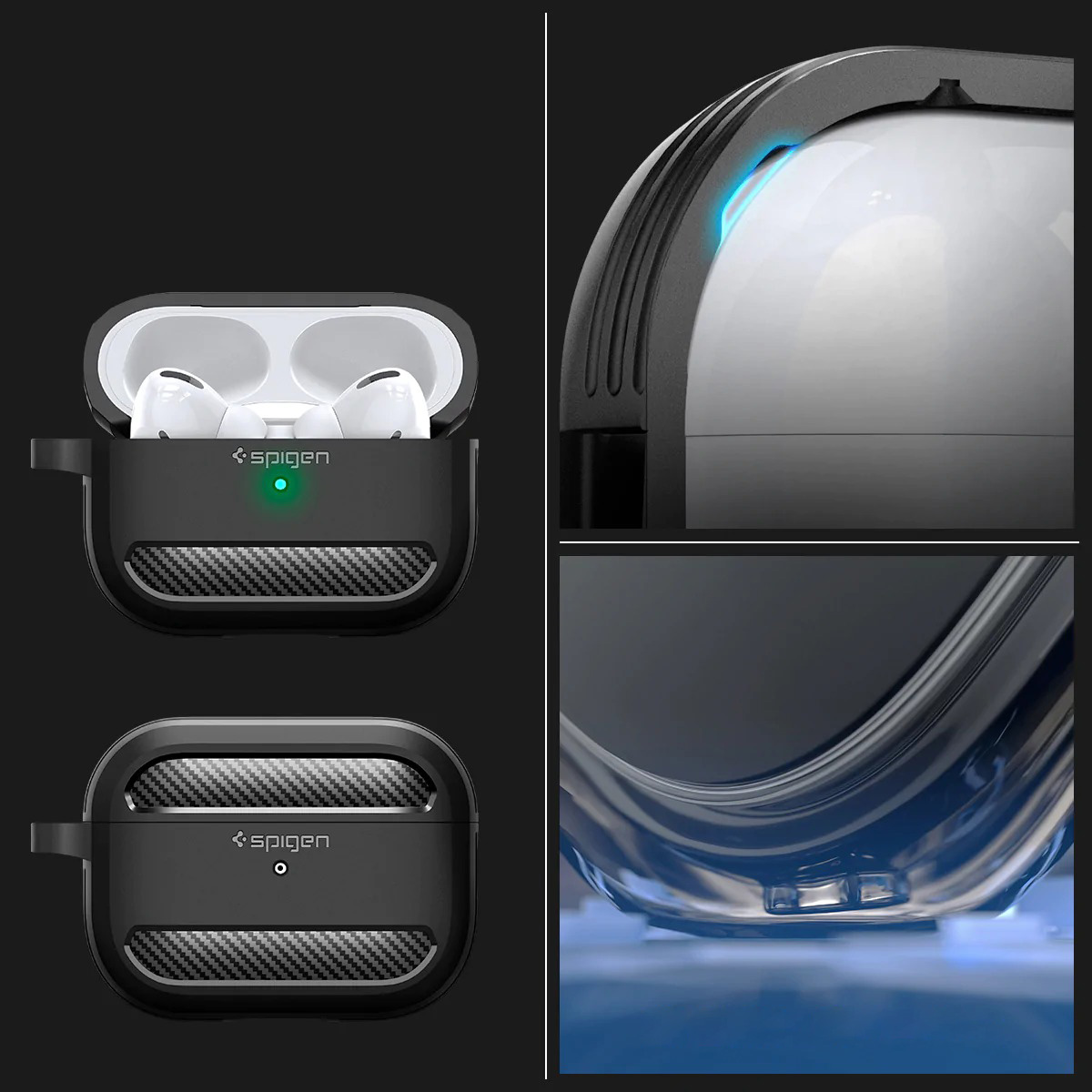 Schutzhülle Spigen Rugged Armor für AirPods Pro 2