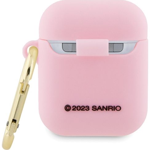 Etui Hello Kitty 3D Kitty Head Silicone do AirPods 1 / 2, różowe