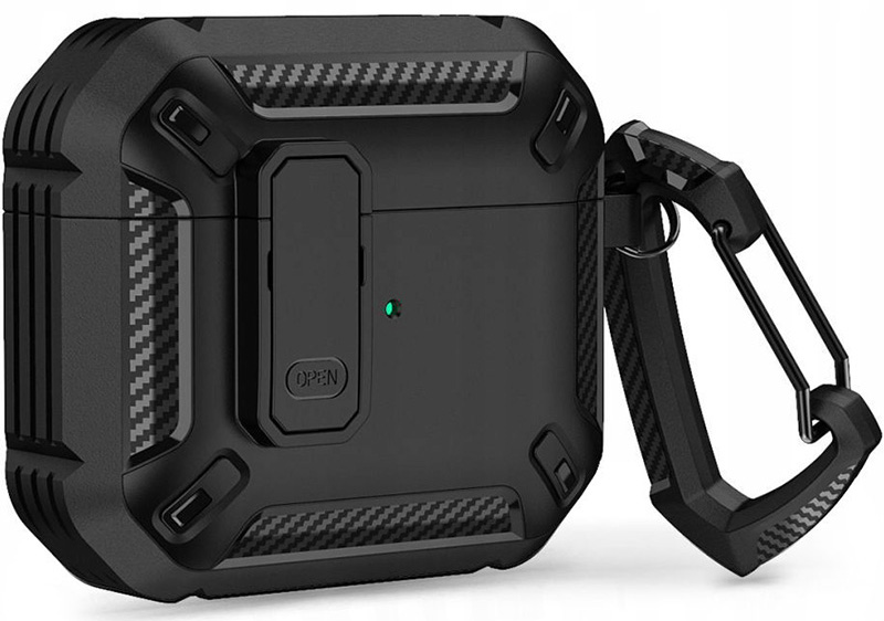 Etui Tech-Protect X-Carbo do Apple AirPods 1/2, czarne