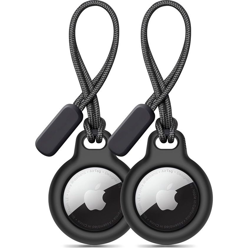 Etui / brelok Tech-Protect Rough Chain do Apple AirTag, 2 sztuki, czarne.