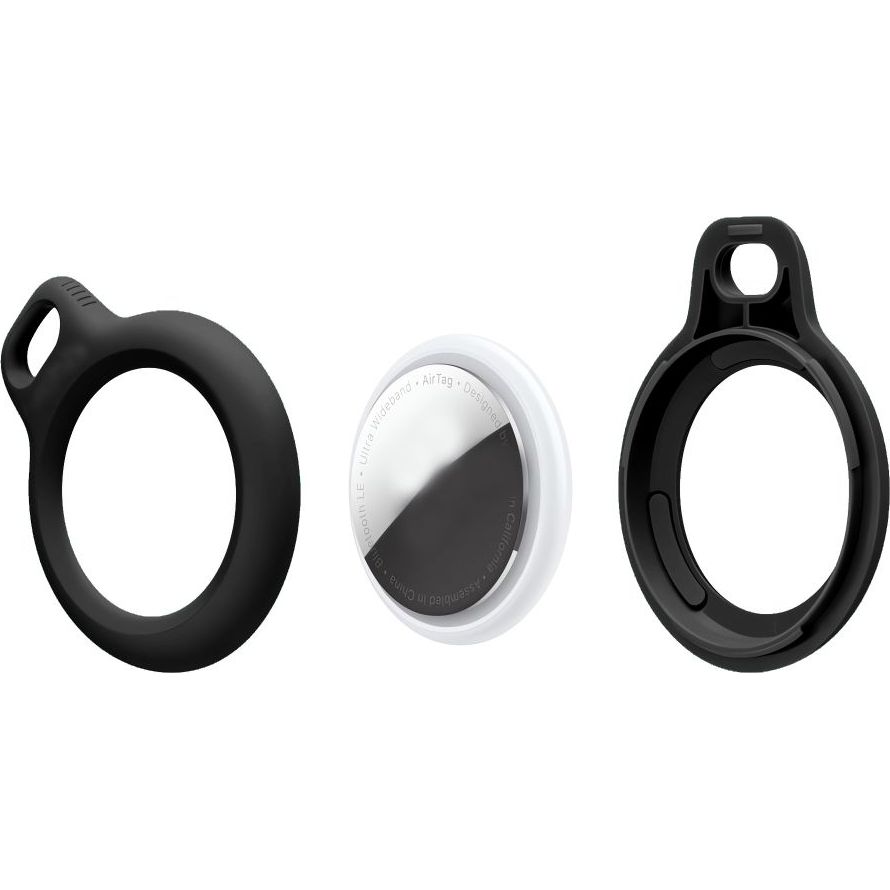 Etui / brelok Tech-Protect Rough Chain do Apple AirTag, 2 sztuki, czarne.