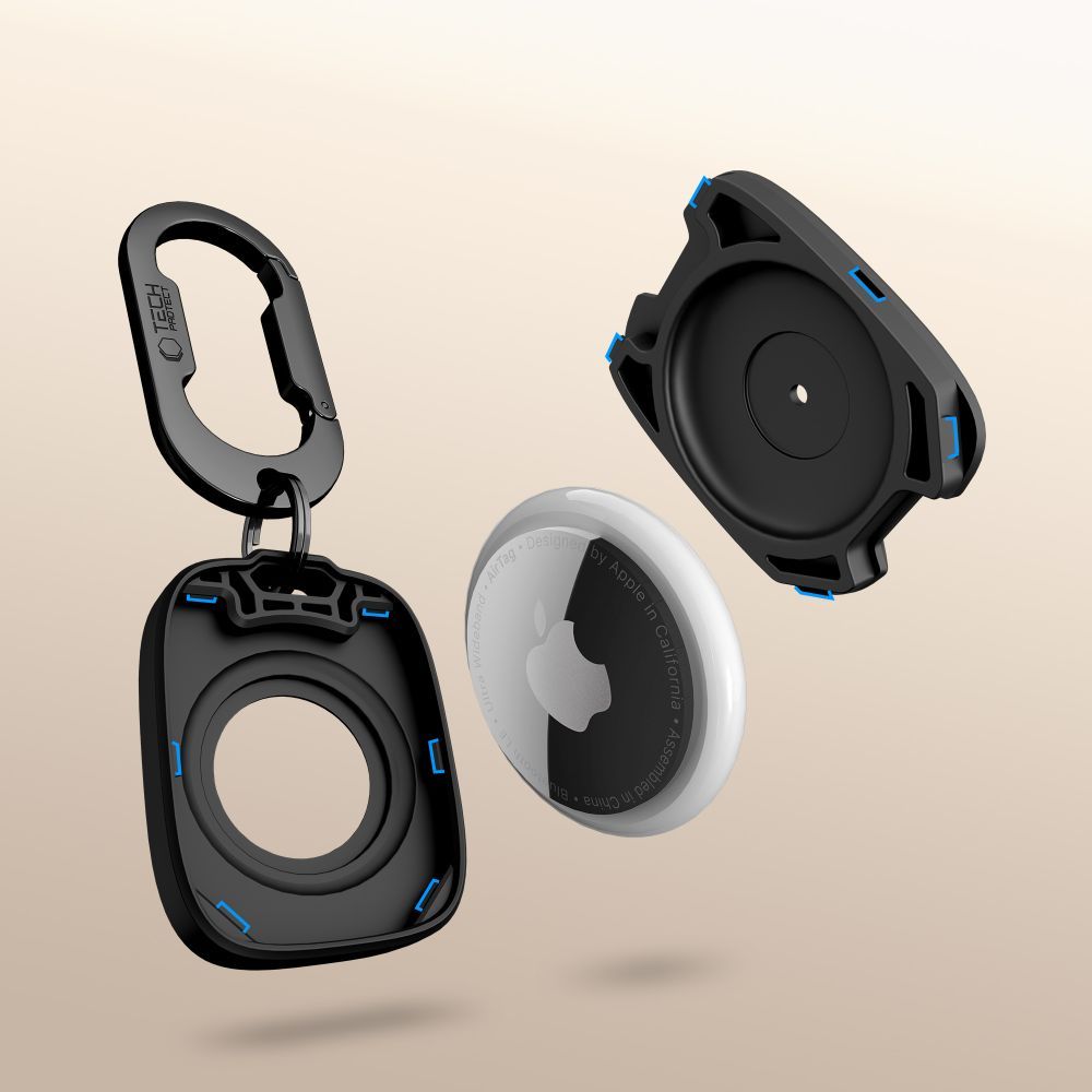 Etui / karabińczyk Tech-Protect Velar do Apple AirTag, czarne