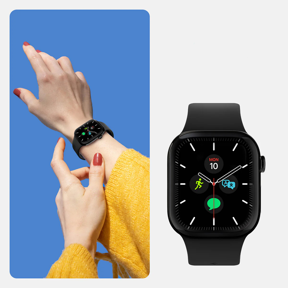 Spigen Nano Pop dla Apple Watch 42/41/40/38mm – pasek silikonowy czarno-szary